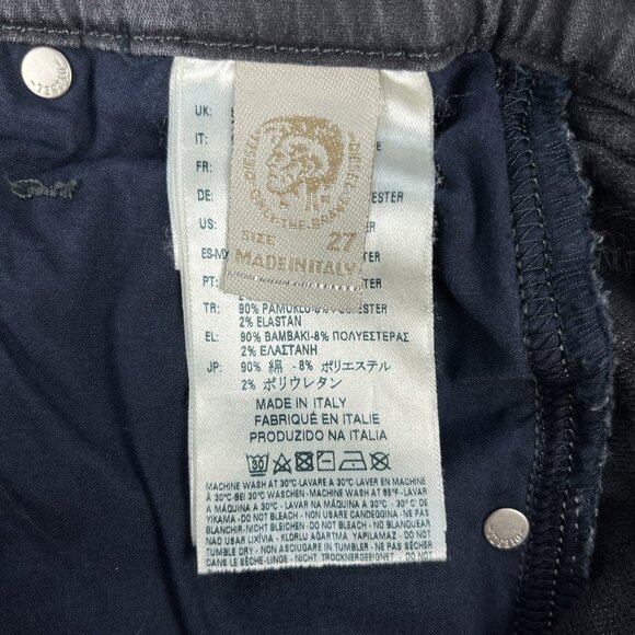 Diesel Jogg Jeans Womens 27x30 Black Distressed Krailey R-Ne 0685Q Stretch Italy - Picture 12 of 16